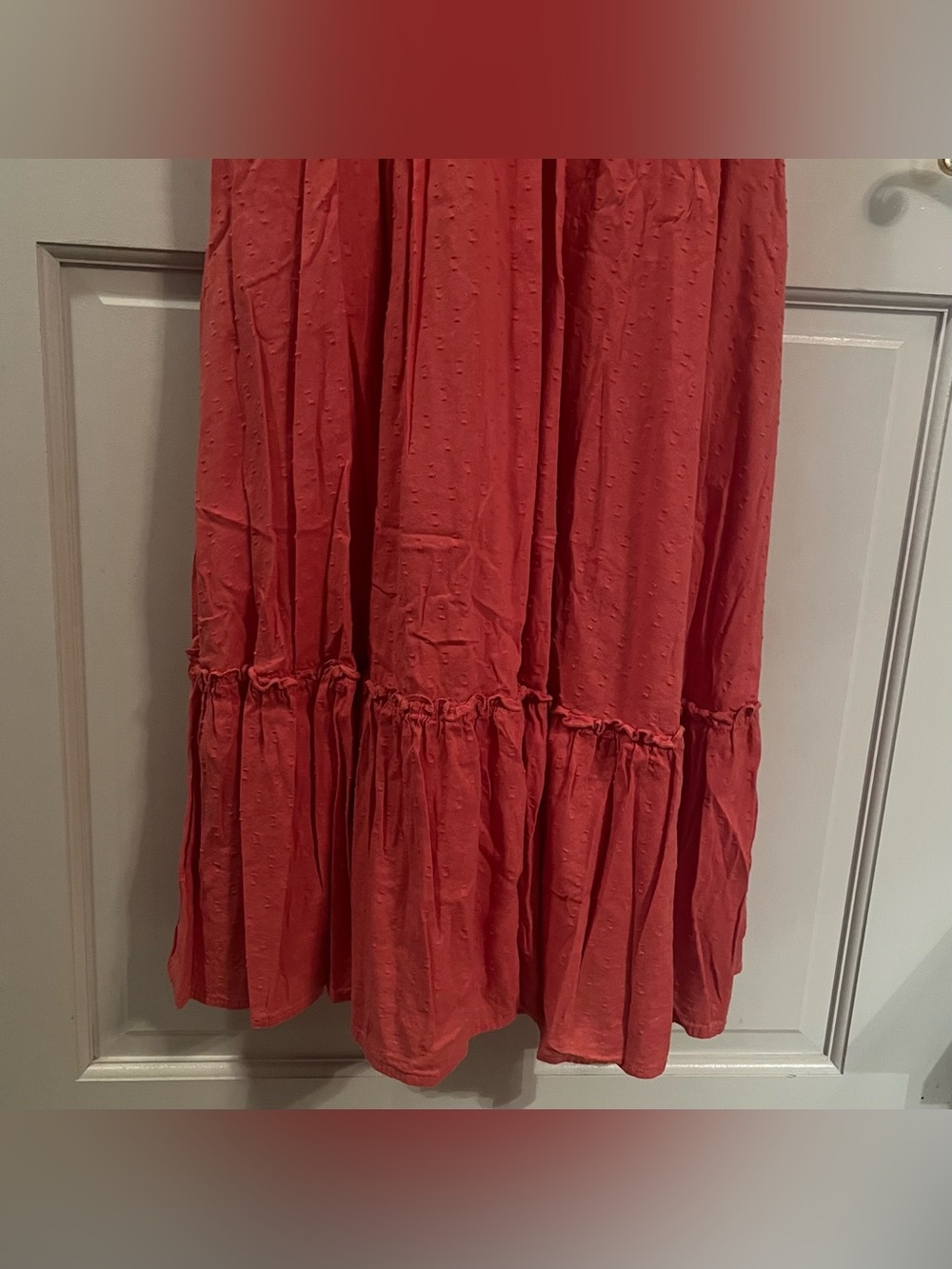 Old Navy Petite Coral Maxi Dress with Smocked Waist & Puff Sleeves - Picture 11 of 16